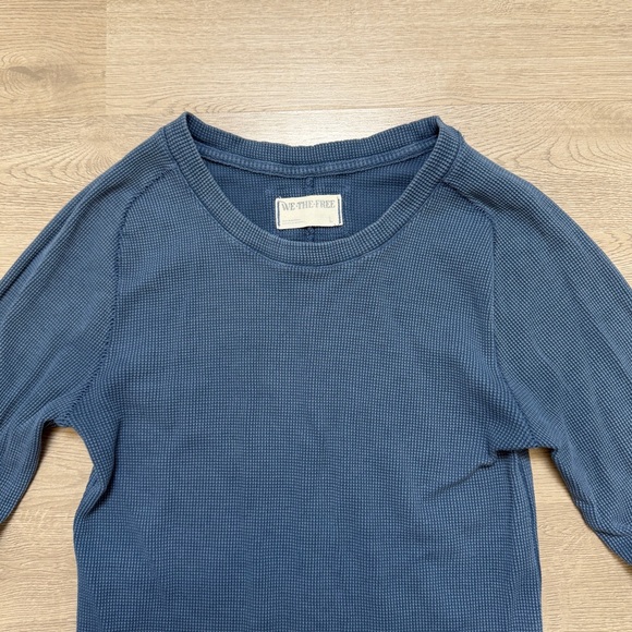 FREE PEOPLE We The Free Easy Does It Long Sleeve Thermal Tee Women’s Large - Picture 3 of 7